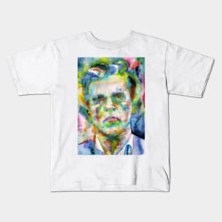 LUDWIG WITTGENSTEIN watercolor portrait .5 Kids T-Shirt